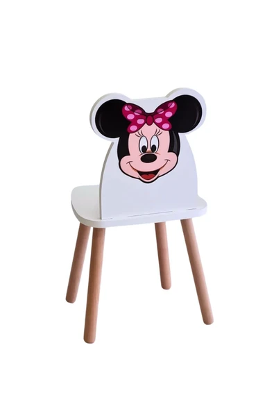 LİVA AHŞAP Çocuk Aktivite Çalışma Sandaliyesi 4-12 Yaş Minnie Mouse ürün görseli 1