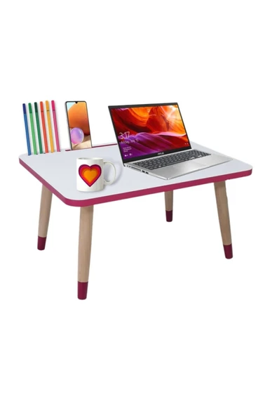 LİVA AHŞAP Laptop Tablet Bilgisyar Ve Kahvaltı Sehpası Çalışma Masası ürün görseli 1