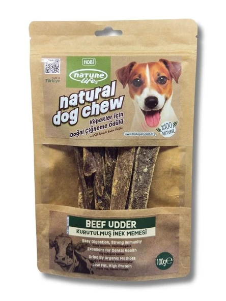 Naturelife Kurutulmuş İnek Memesi Köpek Çiğneme Ödülü 100 gr ürün görseli 1