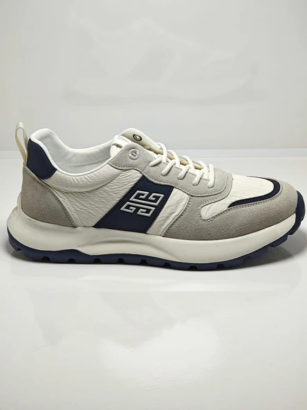Voyager E435 Krem Erkek Deri Günlük Sneaker - Resim 3