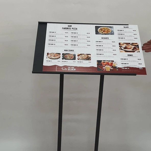 Restoran Önü Metal Menü Panosu 2xA3 - Resim 4