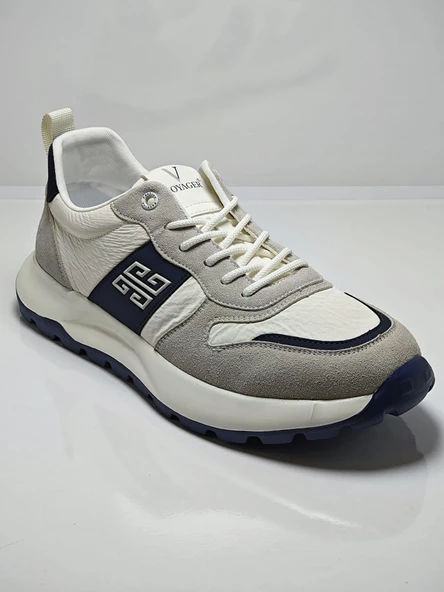 Voyager E435 Krem Erkek Deri Günlük Sneaker - Resim 2