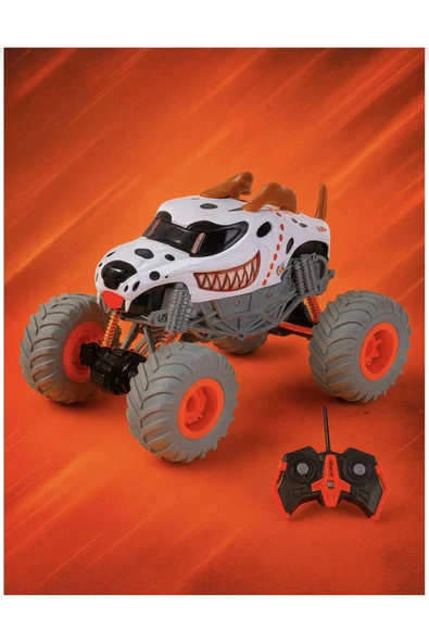 Monster Truck Tasarımlı Uzaktan Kumandalı Off Road Jeep 25 cm Turuncu Beyaz Siyah ürün görseli 1