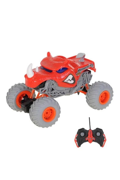 Monster Truck Tasarımlı Uzaktan Kumandalı Off Road Jeep 25 cm Kırmızı Gergedan ürün görseli 1