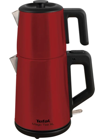 TEFAL MAGIC TEA XL PASLANMAZ ÇELİK ÇAY MAKİNESİ KIRMIZI 1650 W ürün görseli 1