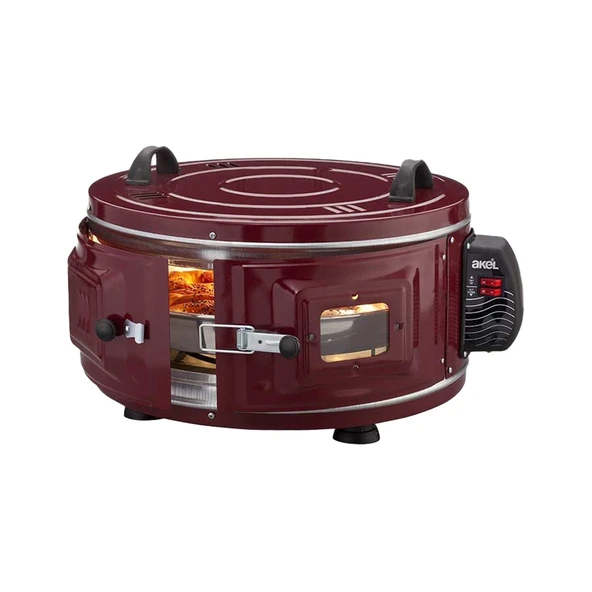 EKONOMİK GROSS YUVARLAK DAVUL FIRIN 1300W - 53CM ALÜMİNYUM TEPSİ ÖN GÖZETLEME CAMI AF-007B (5433) ürün görseli 1