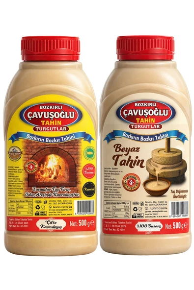 Bozkırlı Çavuşoğlu Odun Ateşinde Çifte Kavrulmuş 500g + Beyaz Tahin 500g ürün görseli 1