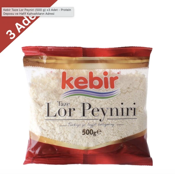 Kebir Taze Lor Peyniri (500 g) x3 Adet ürün görseli 1