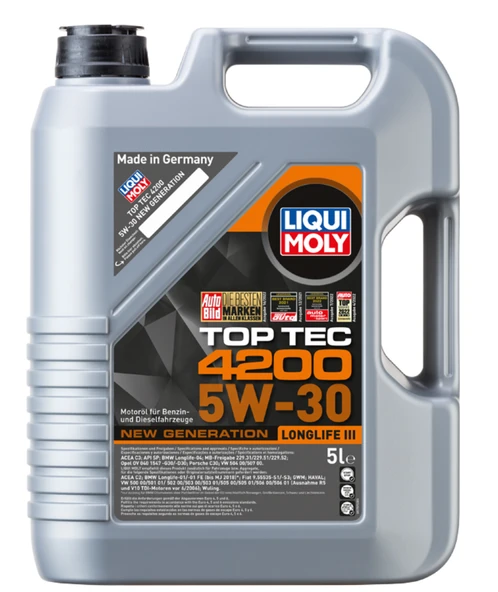 Liqui Moly Top Tec 4200 5W-30 Tam Sentetik Motor Yağı 5 L (8973) 2025 ÜRETİM ürün görseli 1