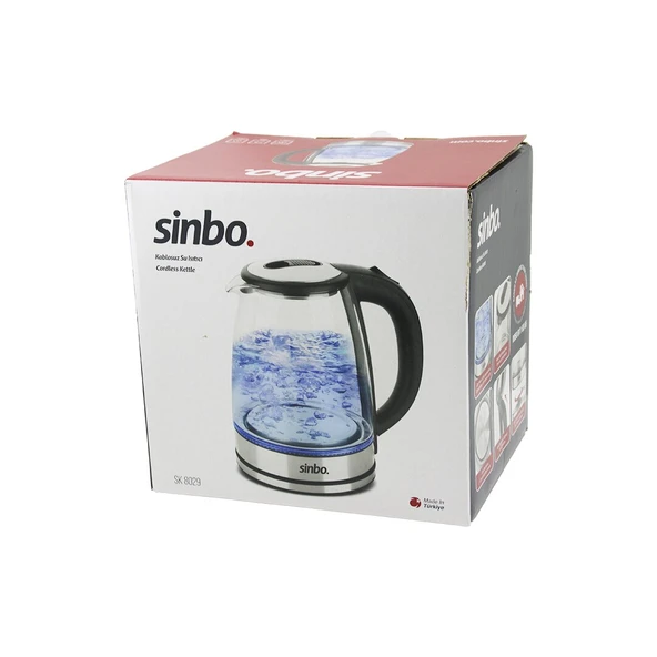 CAM KETTLE SU ISITICISI 1.8LT GİZLİ REZİDANS 360° DÖNEBİLME ÖZELLİK 1850-2200W SK-8029 (5433) ürün görseli 1