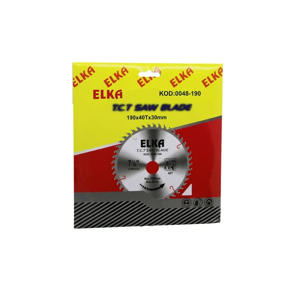 ELKA 0048-190 190 X 40T X 30MM  AĞAÇ SUNTA KESİCİ DİSK (5433) ürün görseli 1