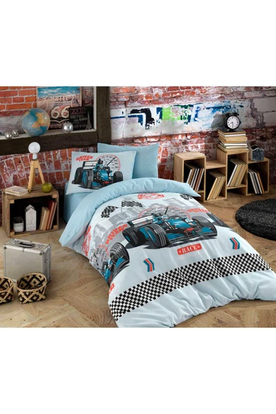 Mira Home Tek Kişilik Genç Erkek Çocuk Nevresim Takımı Race ürün görseli 1
