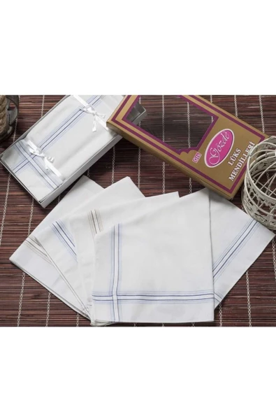 Sarı Kutulu 46x46 cm 12 Adet Kumaş Mendil-GSK 02 ürün görseli 1