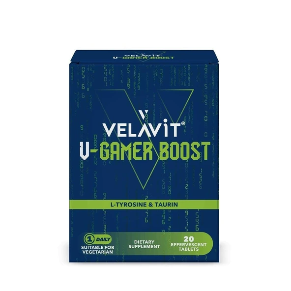 VELAVİT V-GAMER BOOST 20 EFFERVESCENT TABLETS ürün görseli 1
