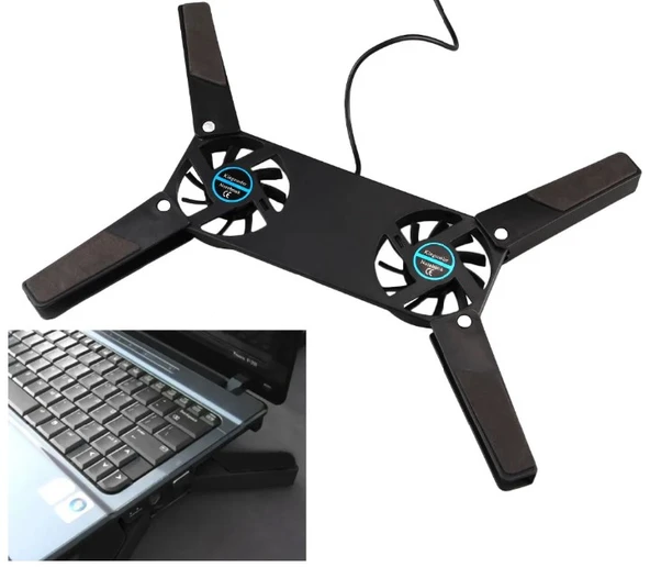 Katlanabilir Laptop Soğutucu 2 fanlı (5433) ürün görseli 1