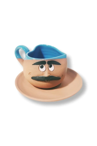 çömlek diyarı TOPRAK FİNCAN ERKEK EMOJİ KALPLİ ürün görseli 1