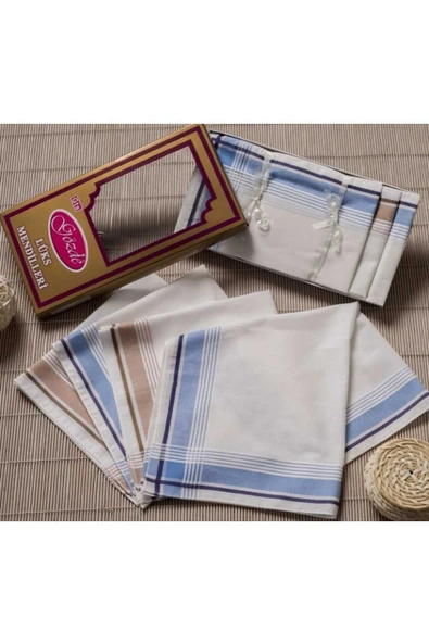 Sarı Kutulu 46x46 cm 12 Adet Kumaş Mendil-GSK 03 ürün görseli 1
