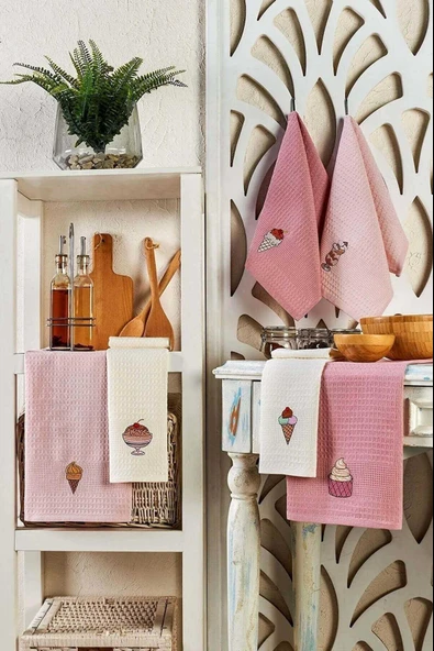 6 Parça Mutfak Kurulama Bezi 30 X 50 Cm İce Cream ürün görseli 1