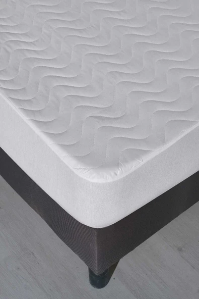 120X200 Sıvı Geçirmez Kapitoneli Tek Kişilik Alez Fitted Pamuklu ürün görseli 1
