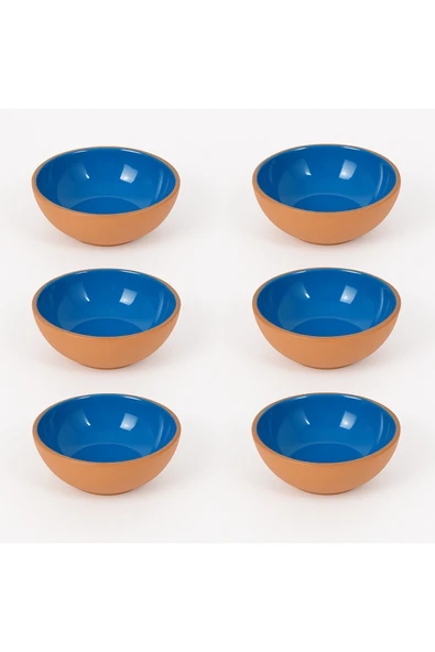 çömlek diyarı toprak sırlı 10cm kase 6 lı takım ürün görseli 1