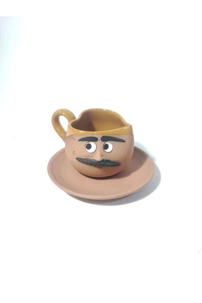 çömlek diyarı TOPRAK FİNCAN ERKEK EMOJİ KALPLİ ürün görseli 1
