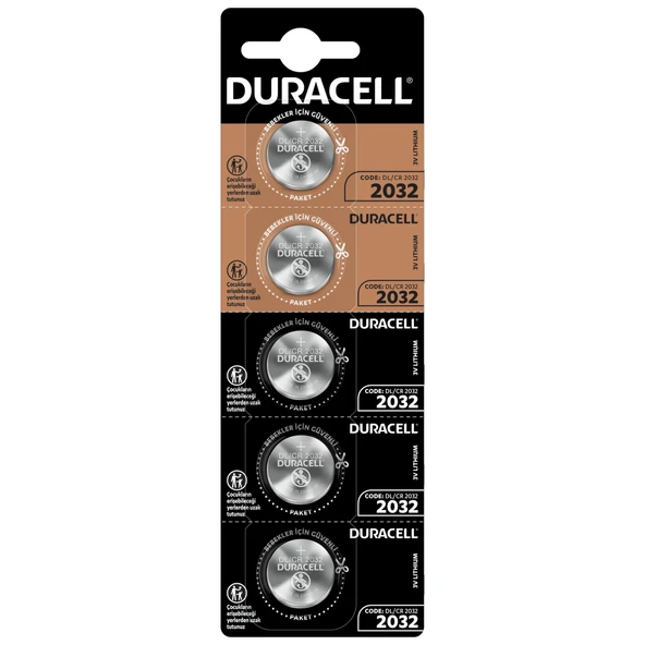 DURACELL 2032 PARA PİLİ 5Lİ KART (5433) ürün görseli 1