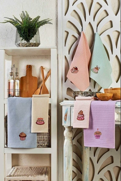 6 Parça Mutfak Kurulama Bezi 30 X 50 Cm Cake ürün görseli 1