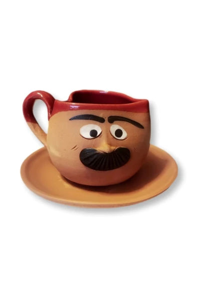 çömlek diyarı TOPRAK FİNCAN ERKEK EMOJİ KALPLİ ürün görseli 1