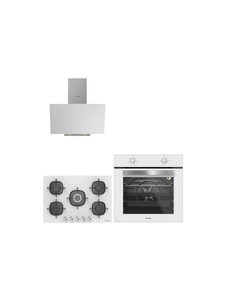 Silverline Sılverlıne 3'lü Ankastre Set (BO6501W01-3481 BEYAZ-CS5622W01) ürün görseli 1