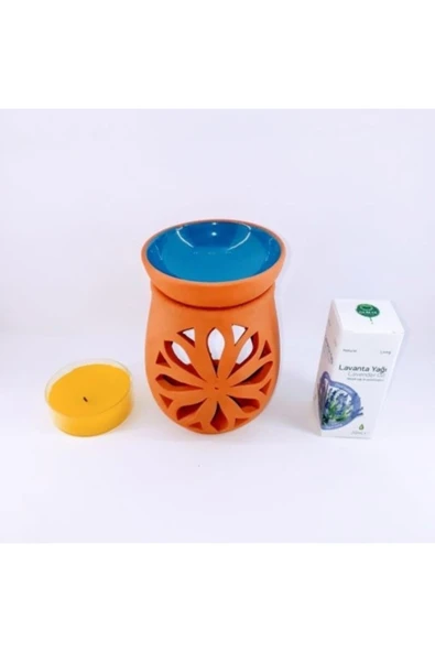 çömlek diyarı Naturel Buhurdanlık (mavi) ürün görseli 1