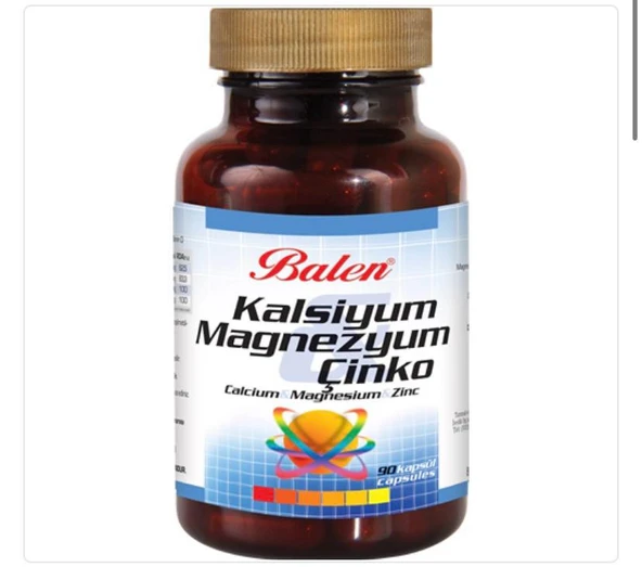 Balen Kalsiyum Magnezyum Çinko 90 Kapsül ürün görseli 1
