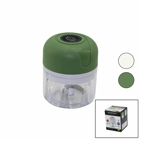 USB MİNİ FOOD PROCESSOR USB ŞARJLI MİNİ 3 BIÇAK BLENDER RONDO DOĞRAYICI 250ML - 45W (5433) ürün görseli 1