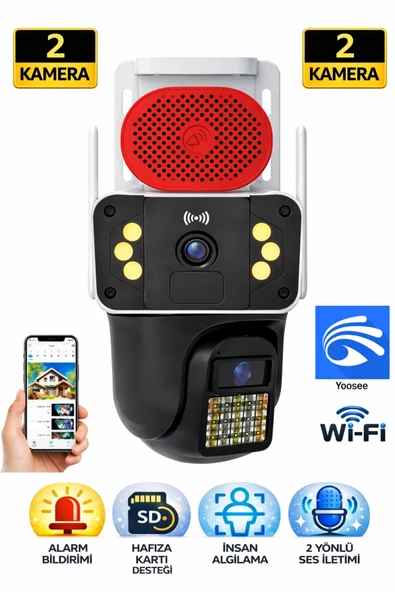 Blic Pro++ Blm-94 6MP Çift Lens Wi-Fi Hareketli PTZ Dış Mekan Güvenlik Kamerası ürün görseli 1