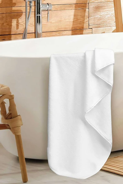 Luxury Hotel 90x150 cm %100 Pamuk Banyo Havlusu  Gramajlı Beyaz ürün görseli 1