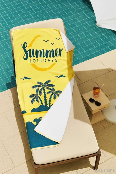 SeaDream Tropikal Desenli Plaj Havlusu 70X140 Cm Summer Holiday ürün görseli 1