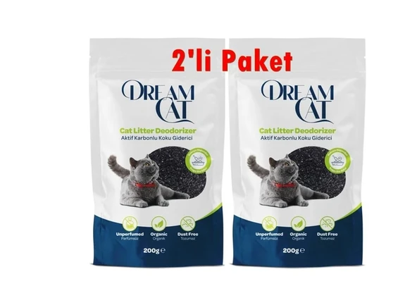 Dream Cat Aktif Karbon Kedi Kumu Koku Giderici 200 gr X 2 ADET ürün görseli 1