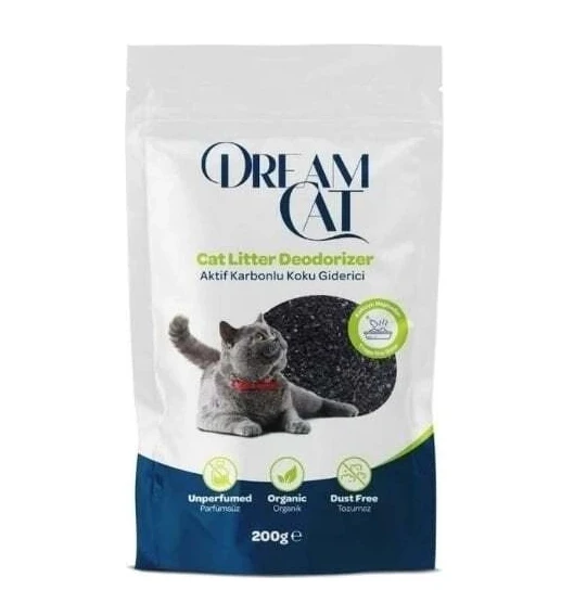 Dream Cat Aktif Karbonlu Kedi Kumu Koku Giderici 200 Gr ürün görseli 1
