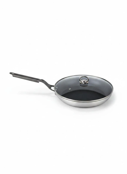 Mehtap Chefline İndüksiyon Tabanlı Tava (24 CM) – Cam Kapaklı ürün görseli 1