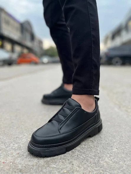 KB-703 Kuback Kömür Cilt Lastikli Günlük Erkek Ayakkabı ürün görseli 1