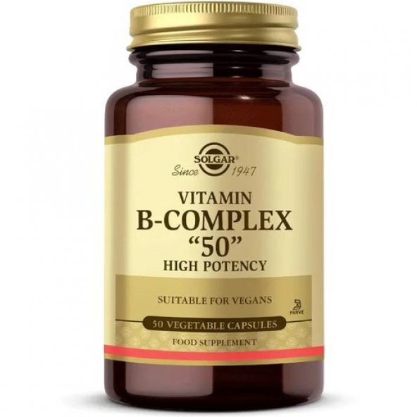 Solgar Vitamin B Complex 50 mg 50 Kapsül ürün görseli 1