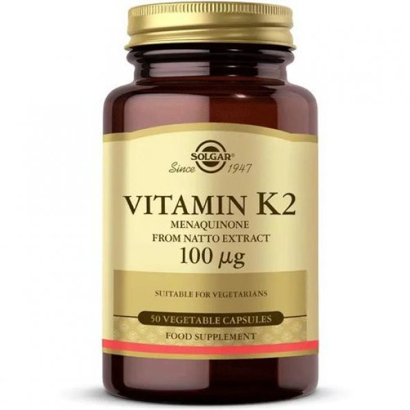 Solgar Vitamin K2 100 mcg 50 Tablet ürün görseli 1