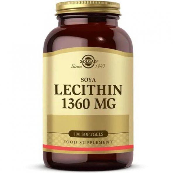 Solgar Lecithin 1360 mg 100 Kapsül ürün görseli 1