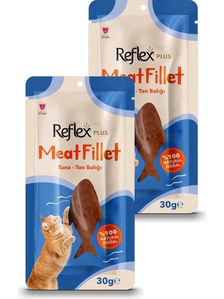 Reflex Plus Meat Fillet Ton Balığı Fileto 30 gr Ödül Maması 2 li Paket ürün görseli 1