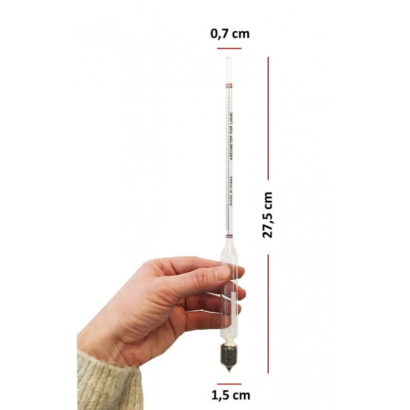 0-100 Alkolmetre Hidrometre - Resim 6