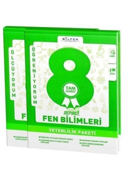 Bilfen 8.Sınıf Fen Bilimleri Depar Yeterlilik Paketi ürün görseli 1