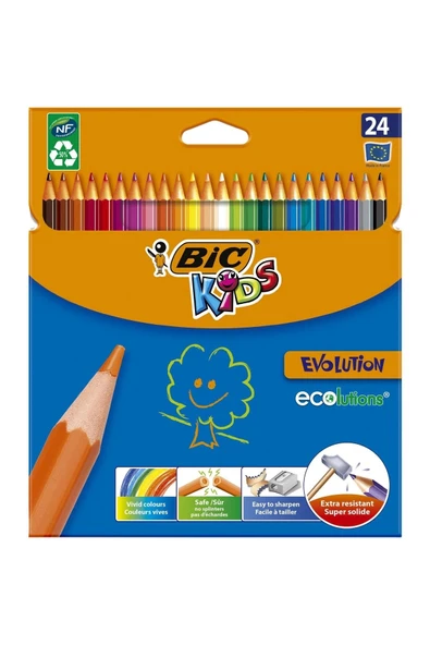 Bic Evolutıon Kuru Boya Kalemi 24Lü Kod:937515 ürün görseli 1