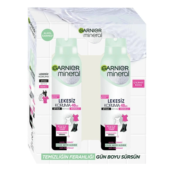 Garnier Mineral Lekesiz Koruma Sprey Deodorant 2 x 150 Ml ürün görseli 1