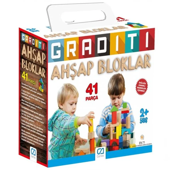 Graditi Ahşap Renkli Bloklar 41 Prç ürün görseli 1