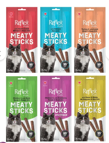 Reflex Meaty Sticks Kedi Ödül Çubuğu 3 x 5 gr (6 Paket) ürün görseli 1