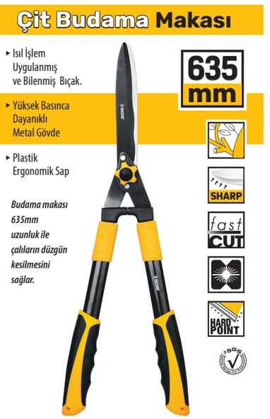SGS PROFESYONEL ÇİT BUDAMA MAKASI - Resim 2